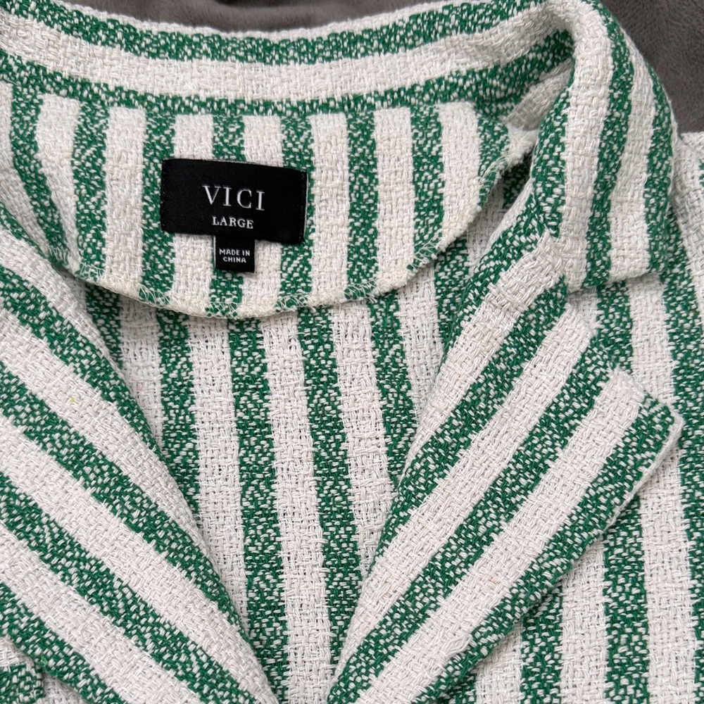 VICI Green & White Striped Two Piece Set - Picture 4 of 6